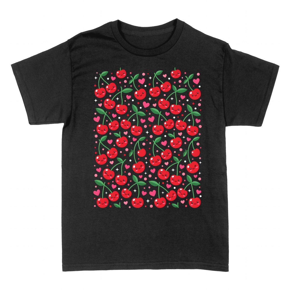 T-shirts: Cerises Kawaii &Eacute;toiles et Rose