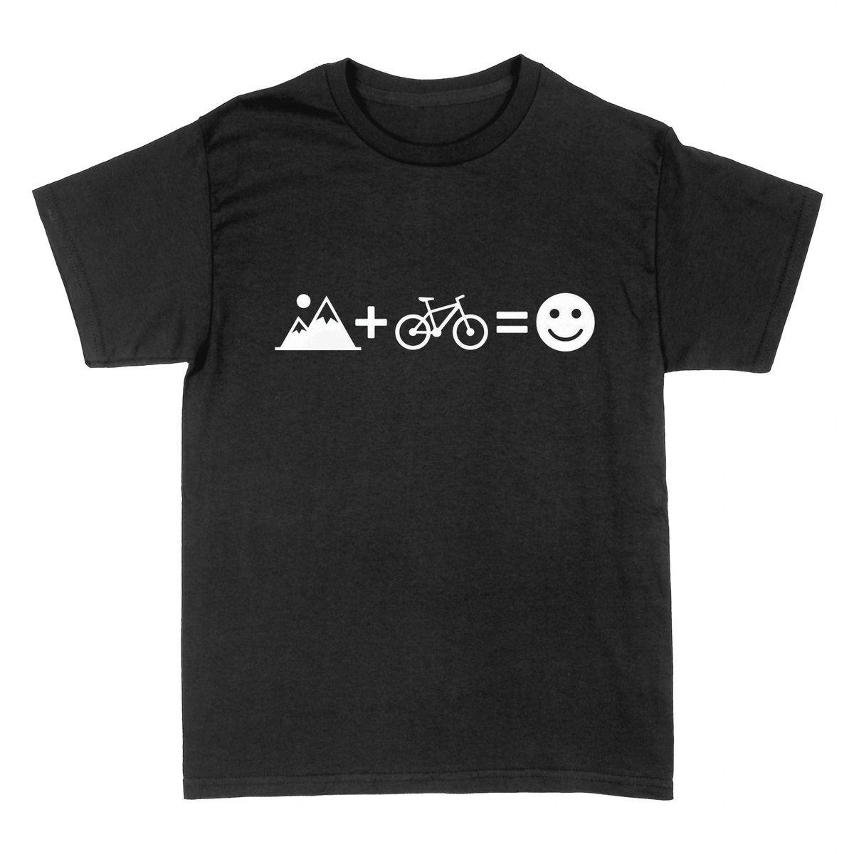 T-shirts: Montagne + V&eacute;lo = Bonheur
