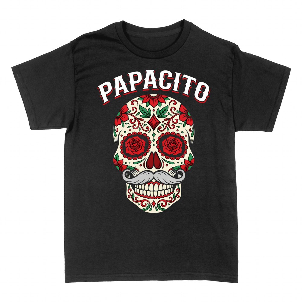 T-shirts: Papacito Cr&acirc;ne Mexicain Fleuri