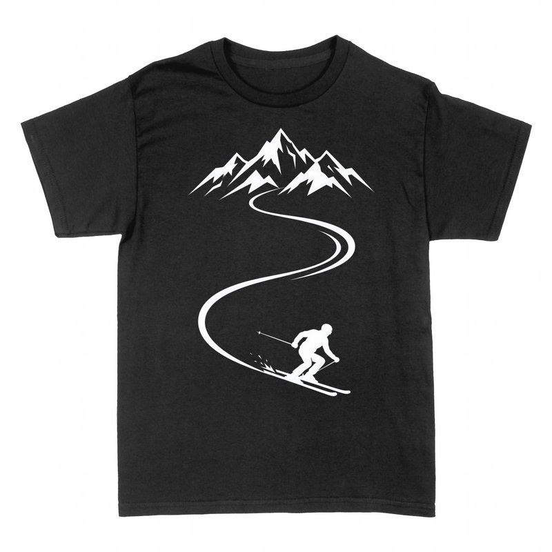 T-shirts: Skieur en Descente de Montagne