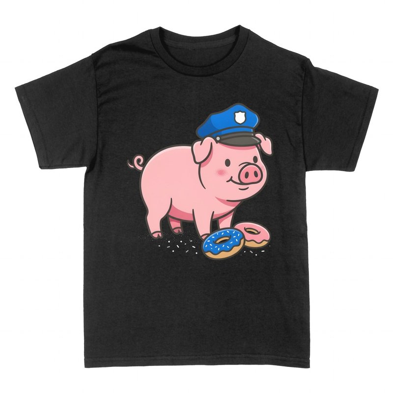 T-shirts: Cochon Policier Kawaii et Donuts