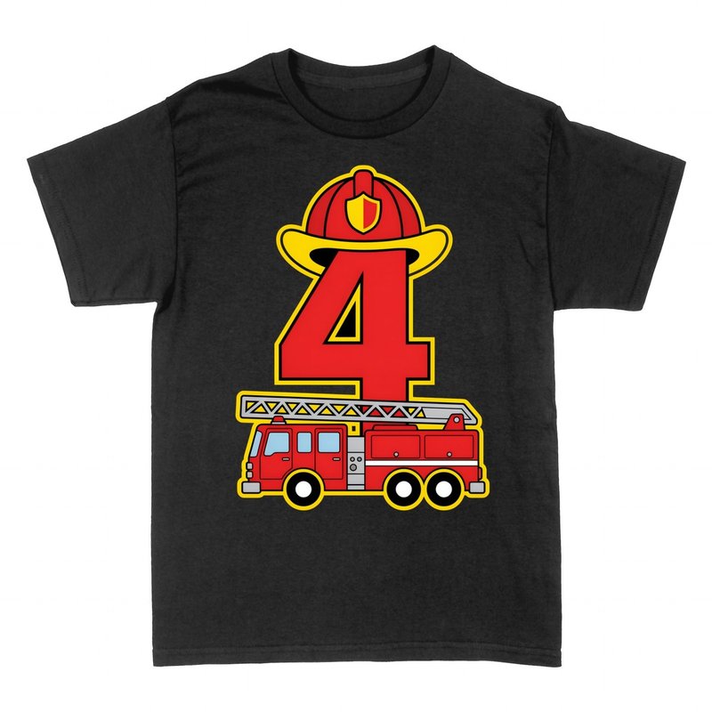 T-shirts: Pompier Num&eacute;ro 4 Anniversaire