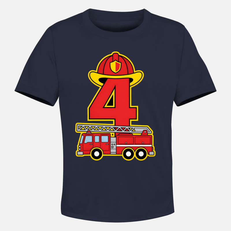 T-shirts: Pompier Num&eacute;ro 4 Anniversaire