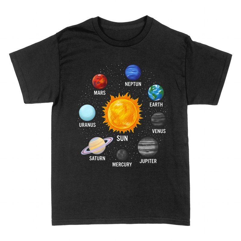 T-shirts: Syst&egrave;me Solaire &mdash; Soleil et Plan&egrave;tes de l'Univers