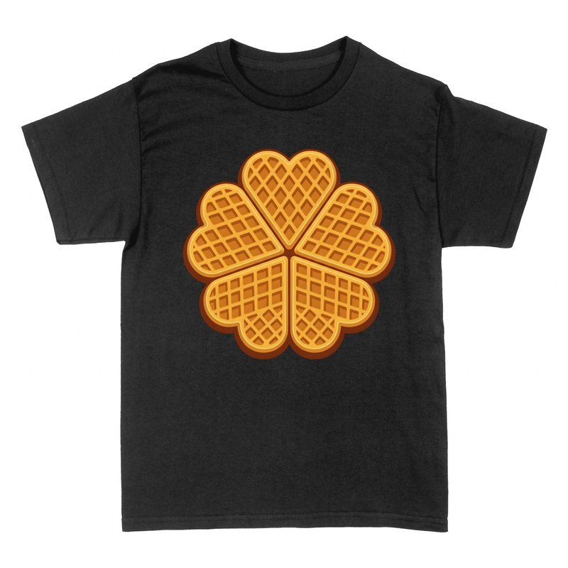 T-shirts: Gaufre Fleur en C&oelig;urs Dor&eacute;s