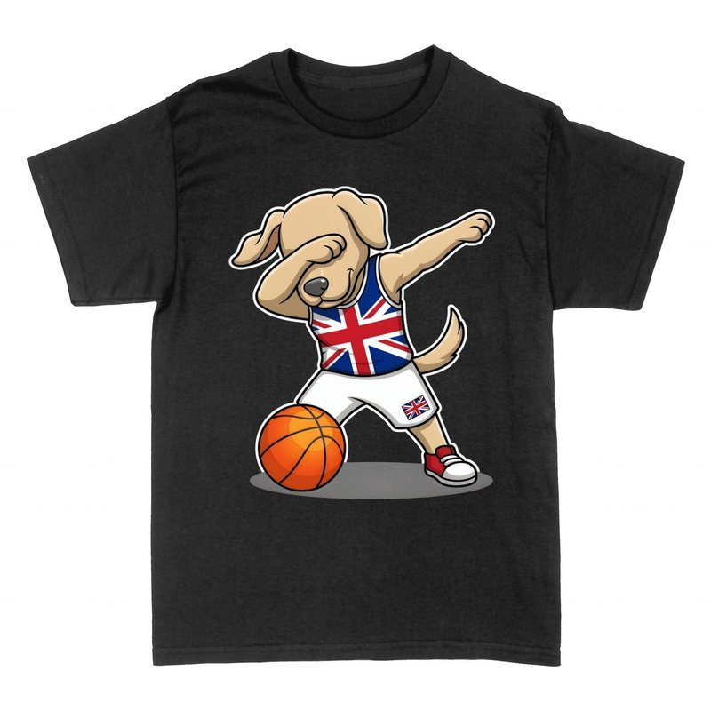 T-shirts: Chien Dab Basket Royaume-Uni