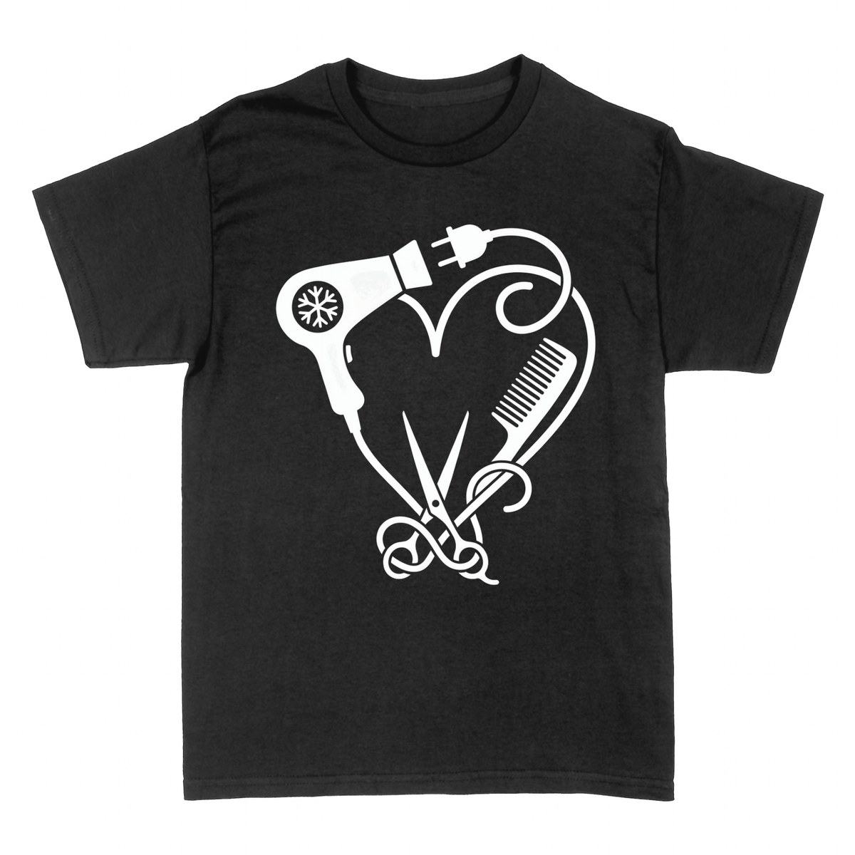 T-shirts: Amour Coiffure &mdash; C&oelig;ur d'Outils