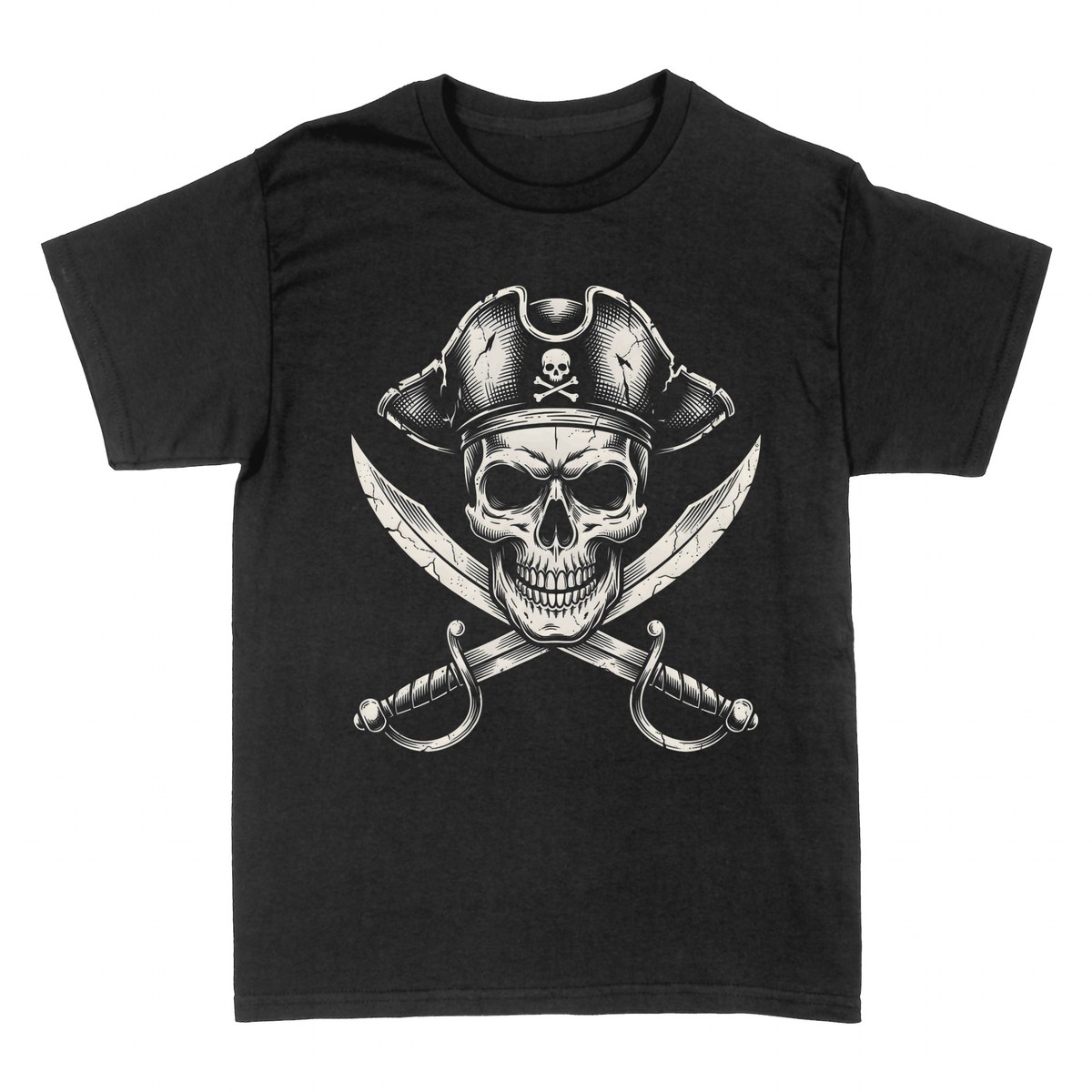 T-shirts: Cr&acirc;ne Pirate Sabres Crois&eacute;s