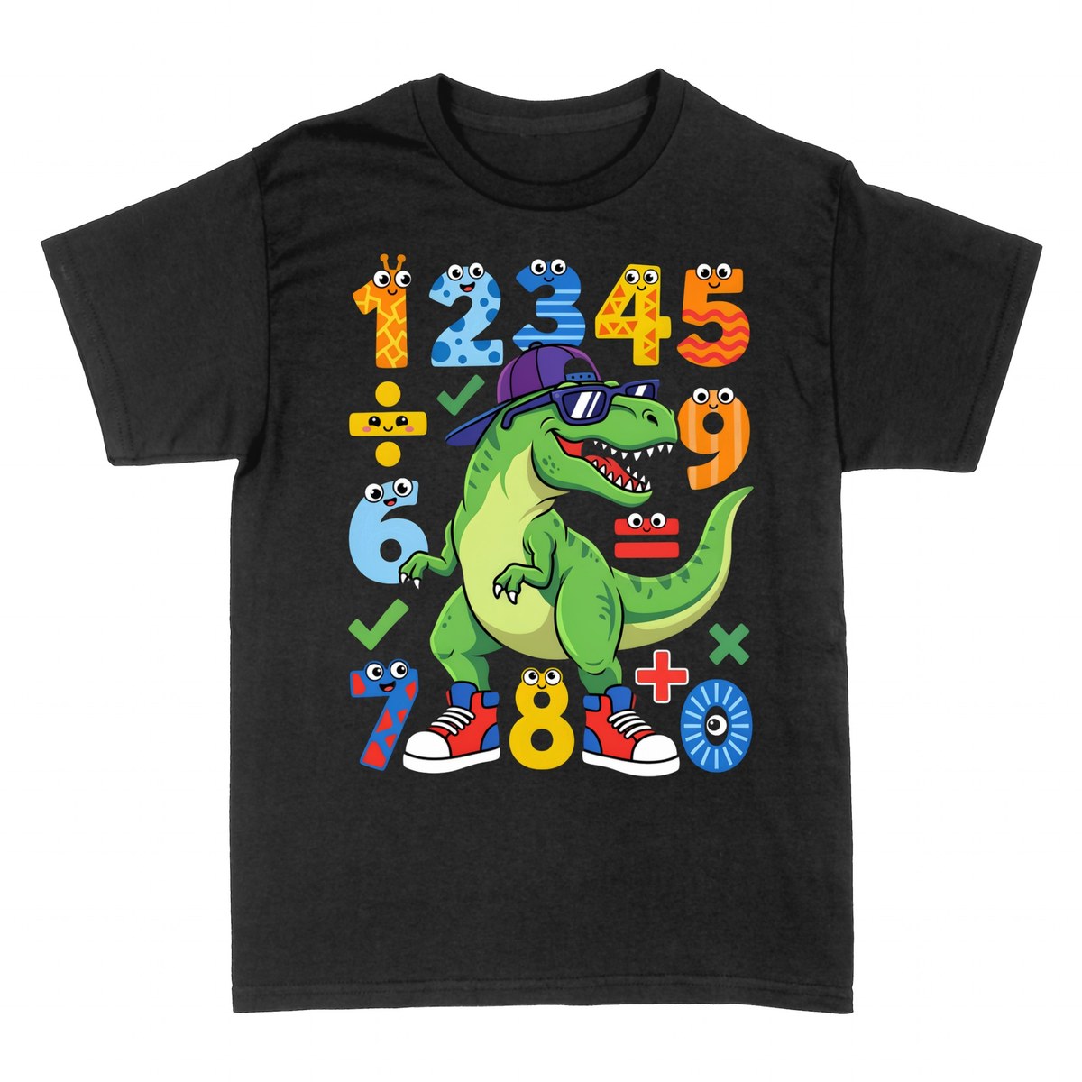 T-shirts: Dinosaure Math&eacute;maticien et Chiffres Anim&eacute;s