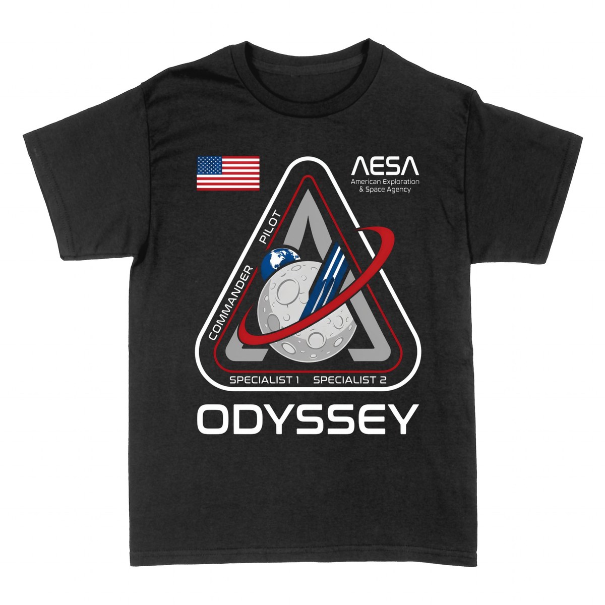 T-shirts: Patch Mission Spatiale Odyssey Exploration