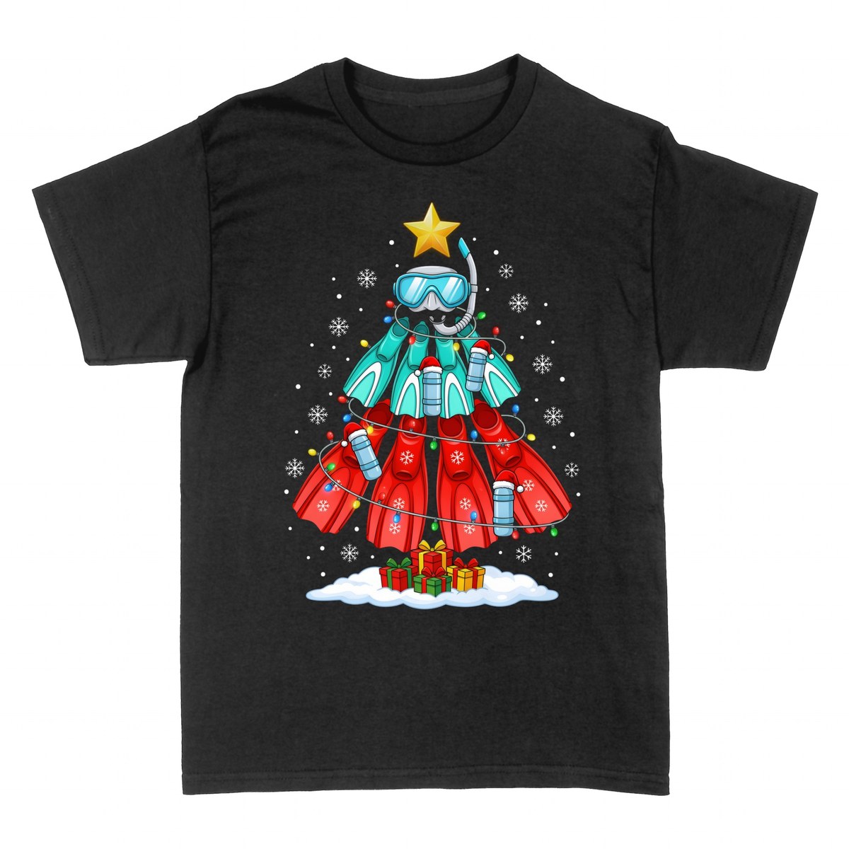 T-shirts: Sapin de No&euml;l Plong&eacute;e Sous-Marine