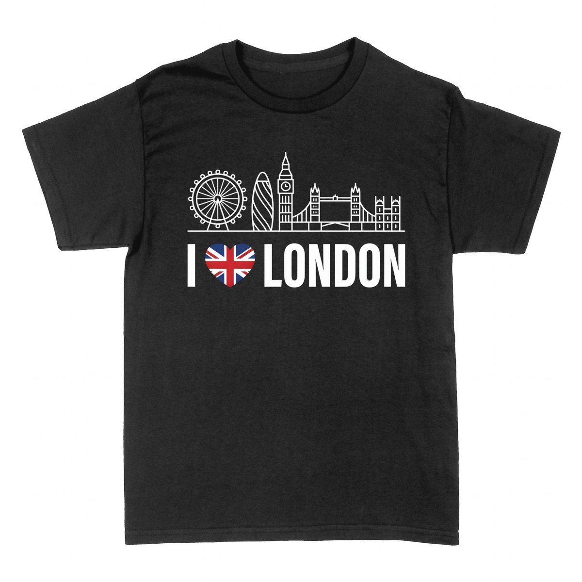 T-shirts: I Love London &mdash; Skyline Embl&eacute;matique