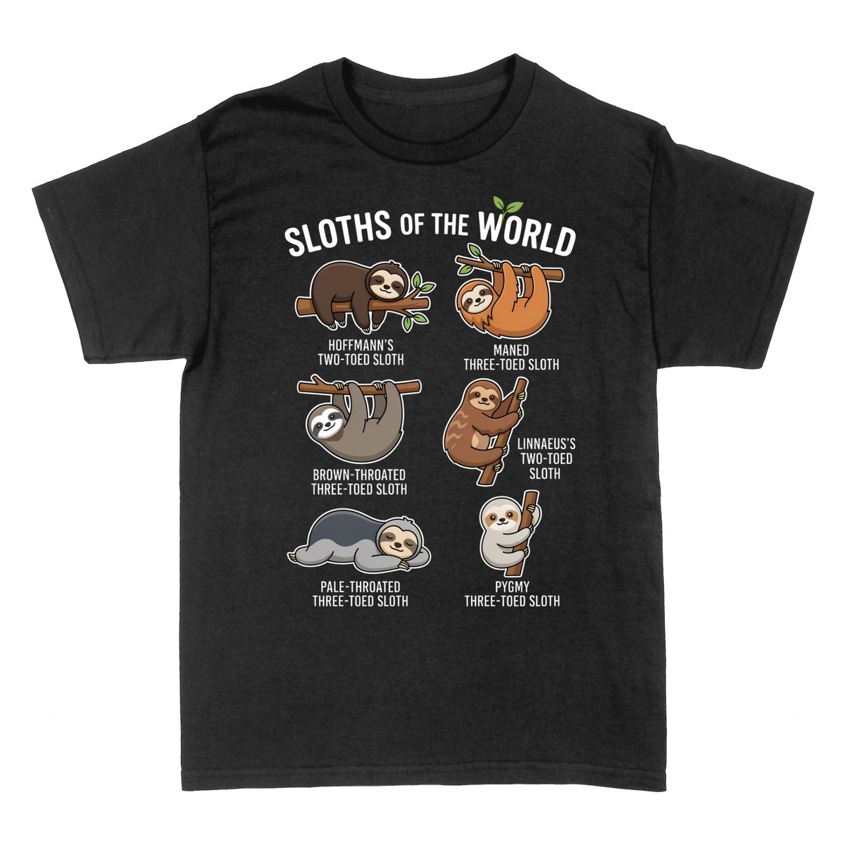 T-shirts: Paresseux du Monde - 6 Esp&egrave;ces