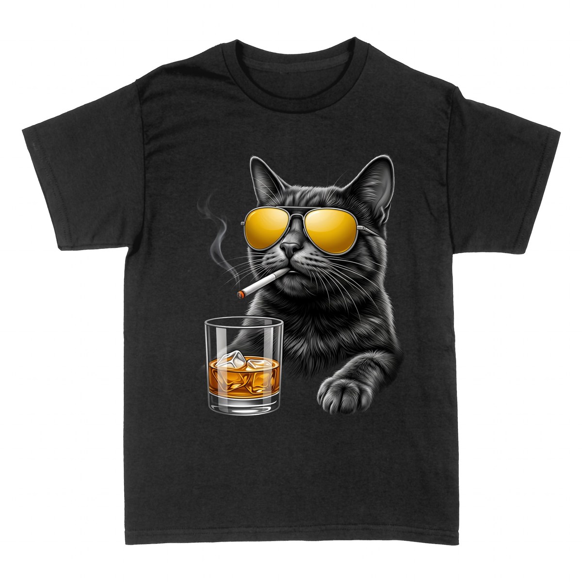 T-shirts: Chat au Whisky et Lunettes de Soleil