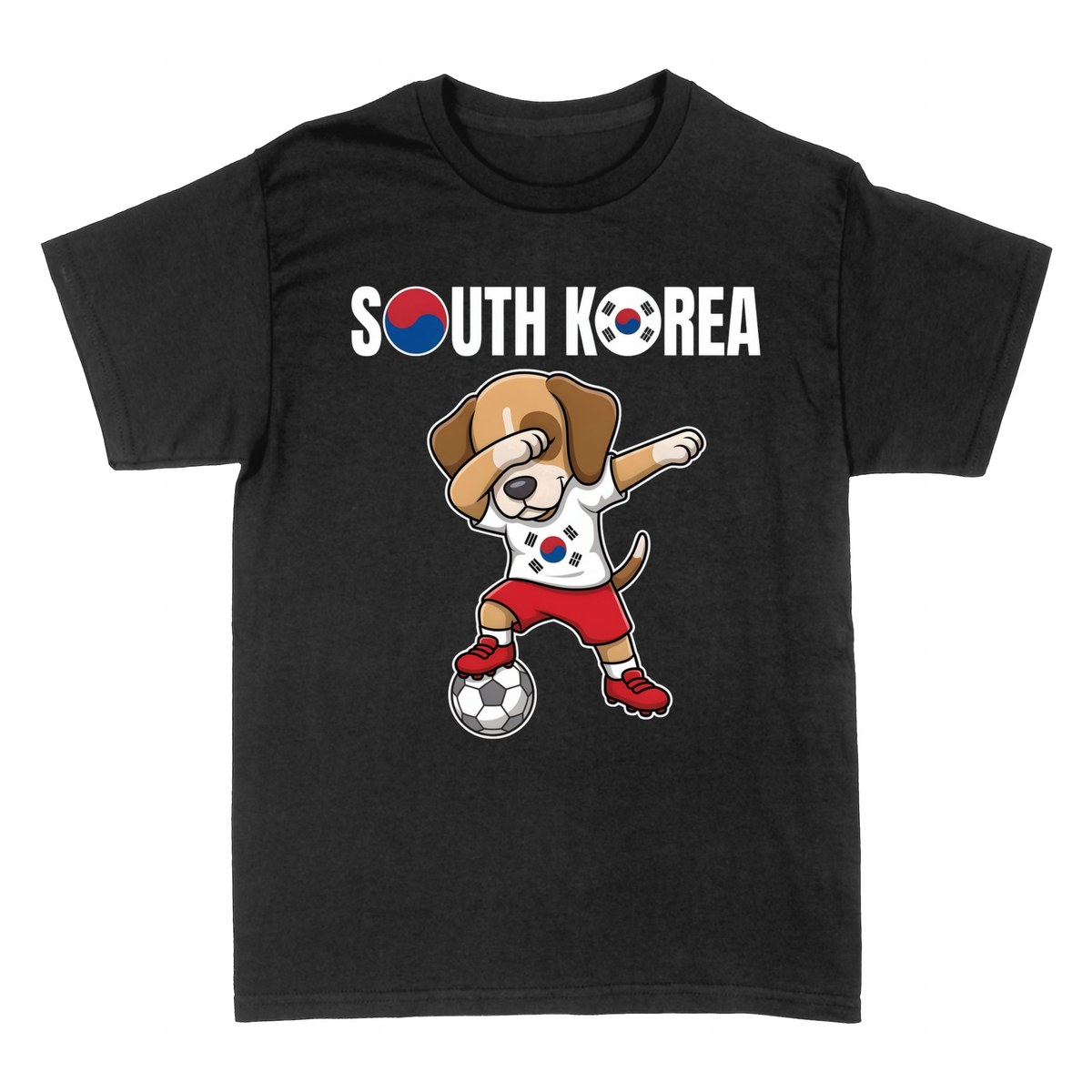 T-shirts: Cor&eacute;e du Sud Football Chien Dab