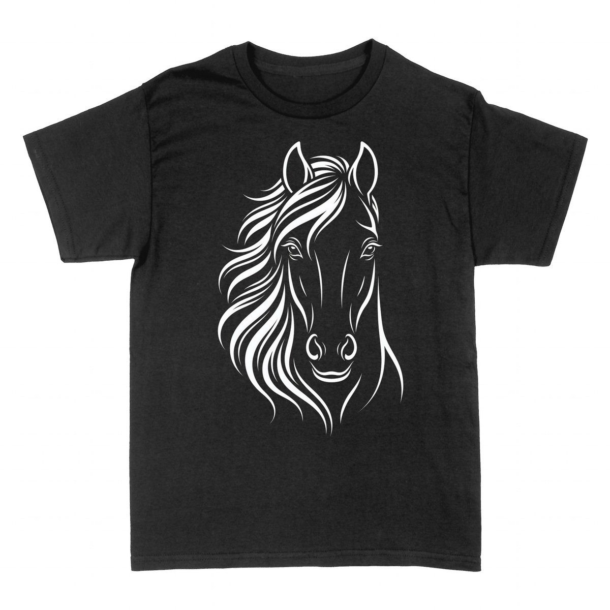 T-shirts: Portrait Cheval Art Ligne Encre