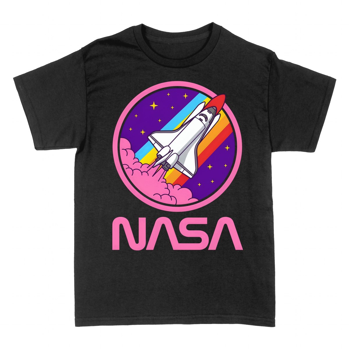 T-shirts: NASA Navette Spatiale Retro Arc-en-ciel