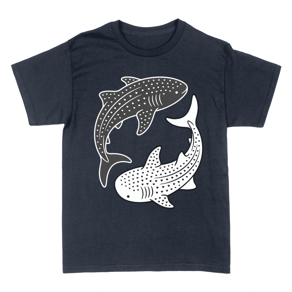 T-shirts: Requins Baleines Yin Yang C&oelig;urs
