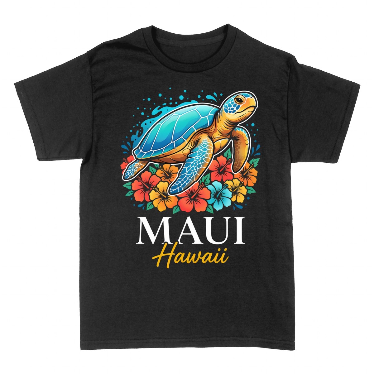 T-shirts: Tortue Marine Maui Hawaii Plong&eacute;e