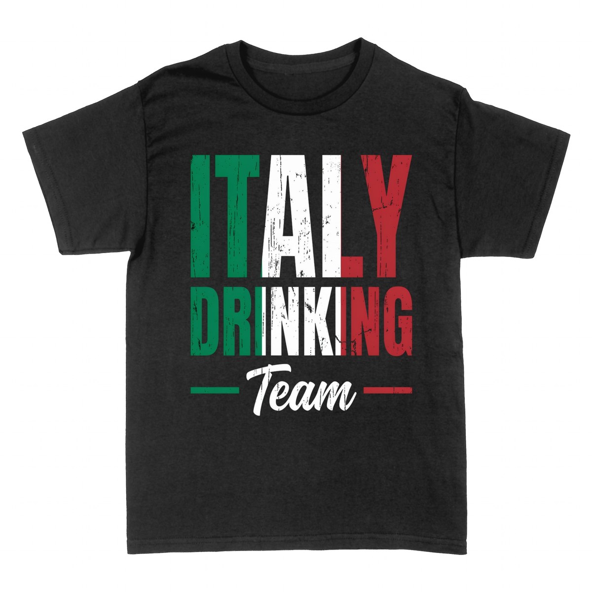 T-shirts: Italy Drinking Team &mdash; Drapeau Italie Humour