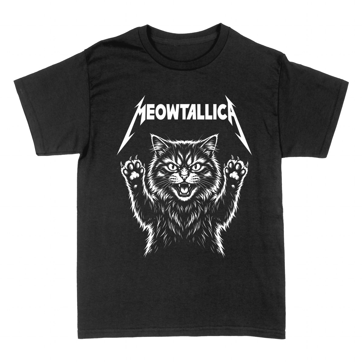 T-shirts: Meowtallica &mdash; Parodie Chat Heavy Metal