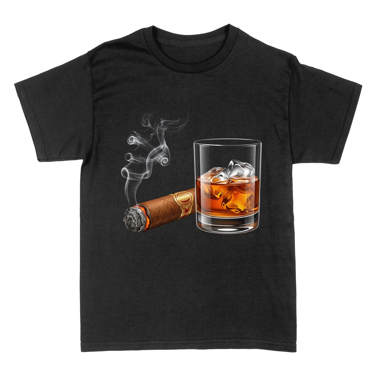 T-shirts: Whisky on the Rocks et Cigare