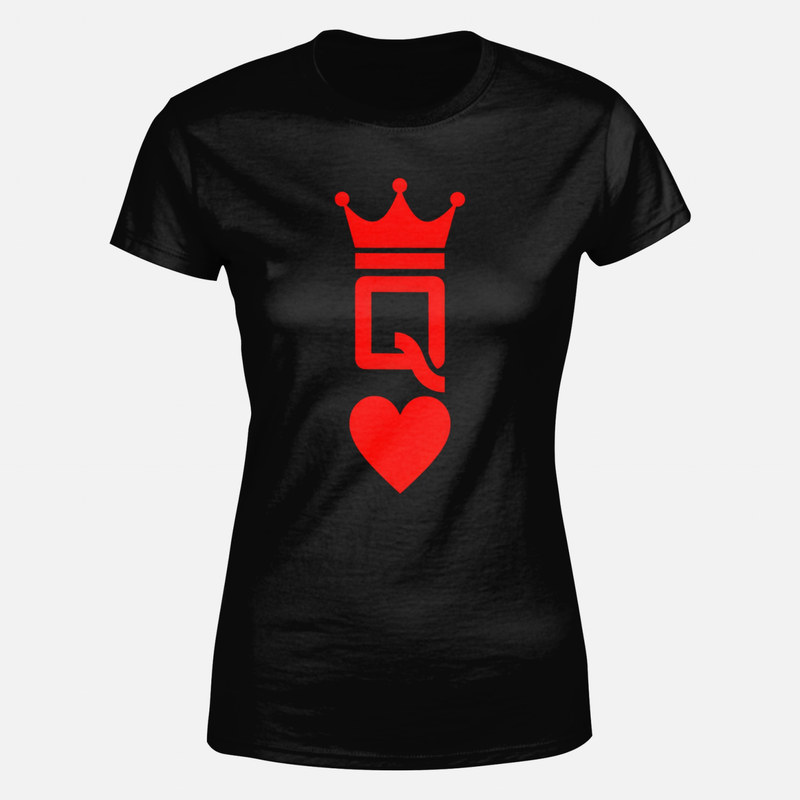 T-shirts: Reine de c&oelig;ur couronne carte