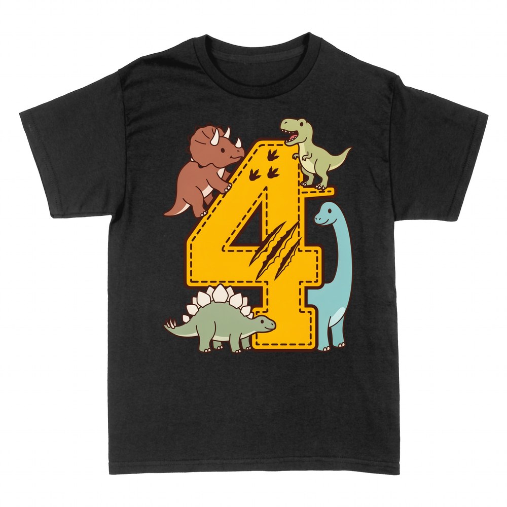 T-shirts: 4 Ans Dinosaures Anniversaire Dino