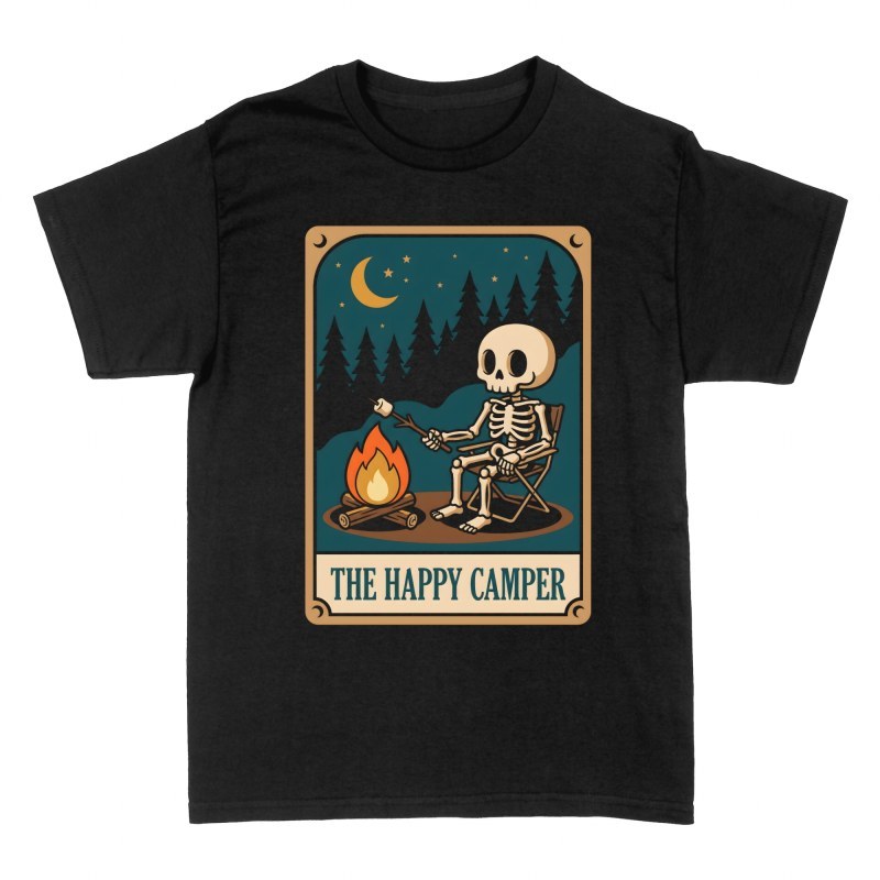 T-shirts: Carte de tarot du campeur heureux