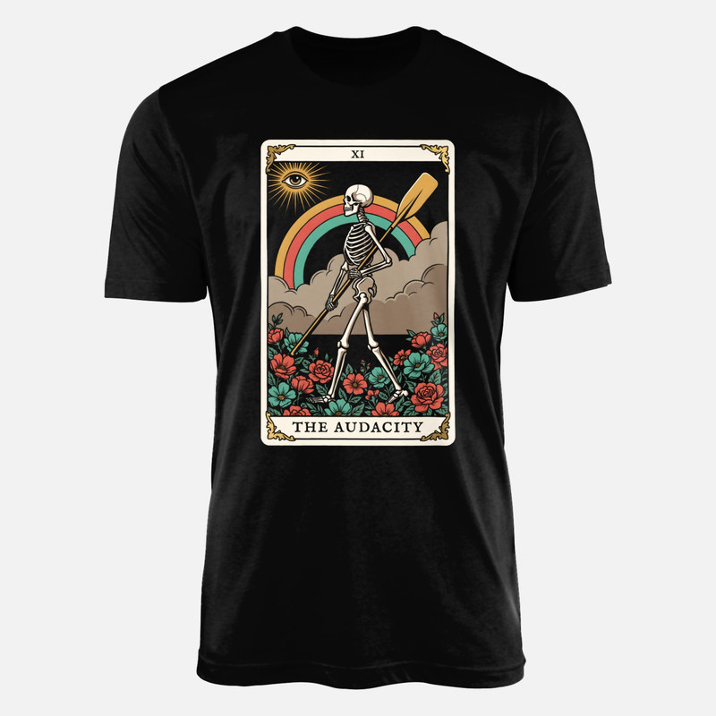 T-shirts: Carte de tarot L'Audace avec squelette