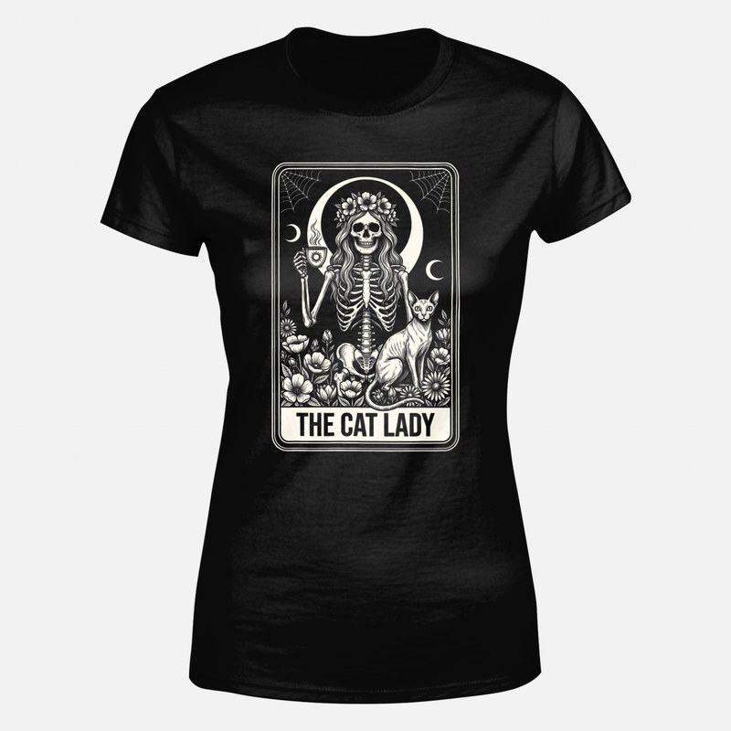 T-shirts: Carte de tarot de la dame aux chats