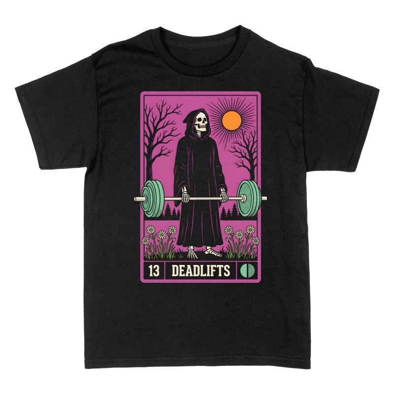 T-shirts: Carte de tarot soulev&eacute; de terre et faucheuse