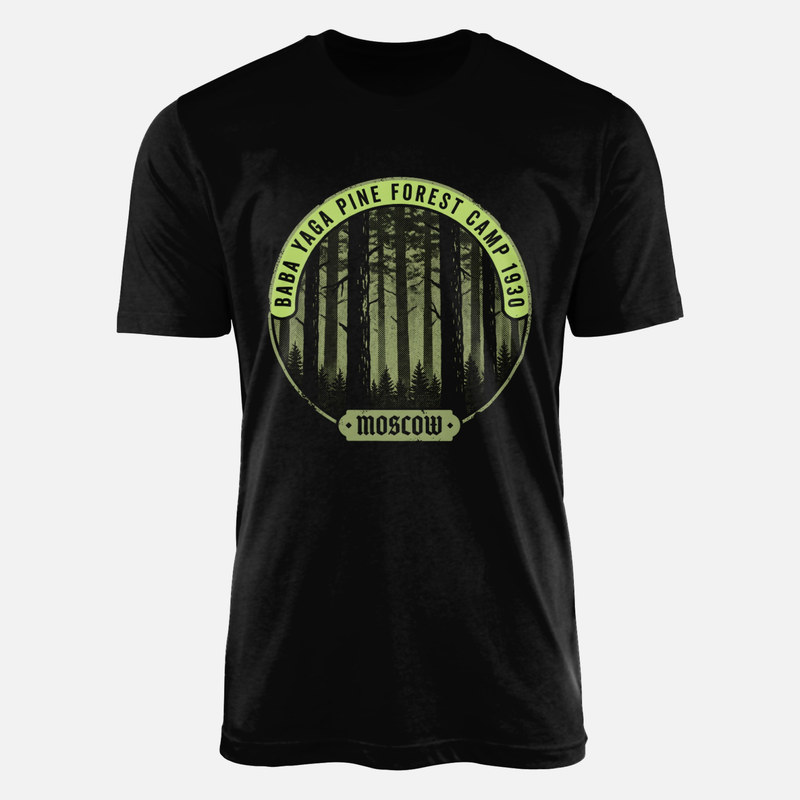 T-shirts: Camp de Baba Yaga dans la pin&egrave;de