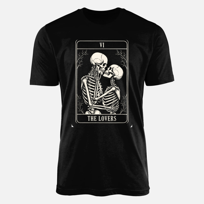 T-shirts: Carte de tarot Les Amoureux squelettes