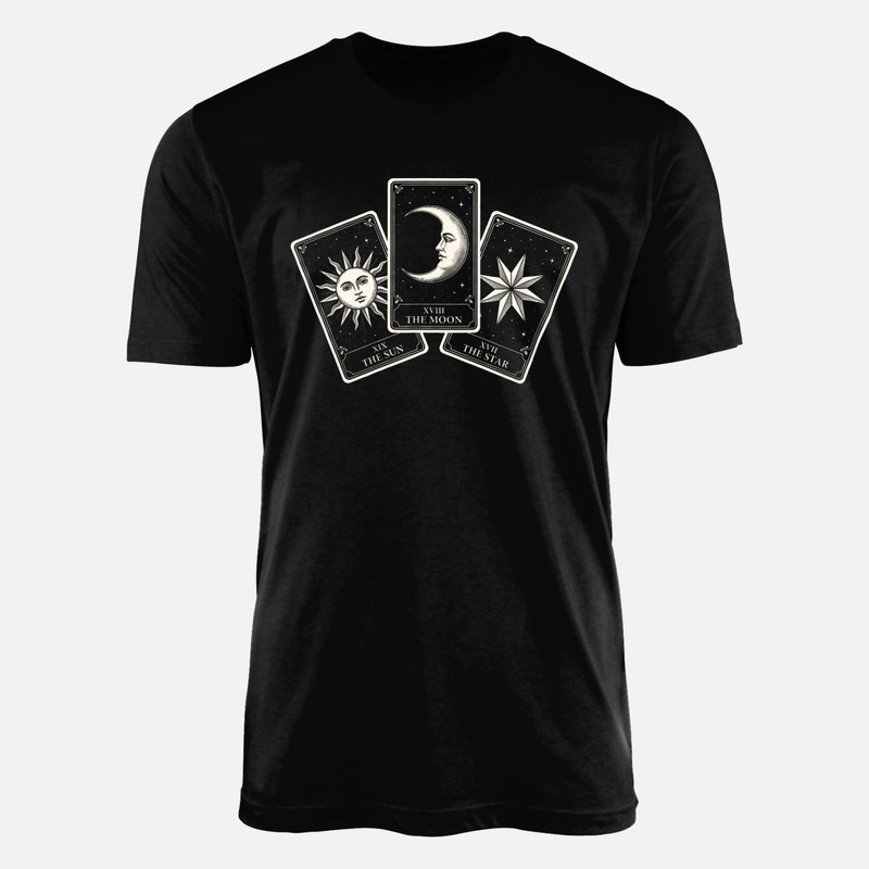 T-shirts: Cartes de tarot soleil lune &eacute;toile