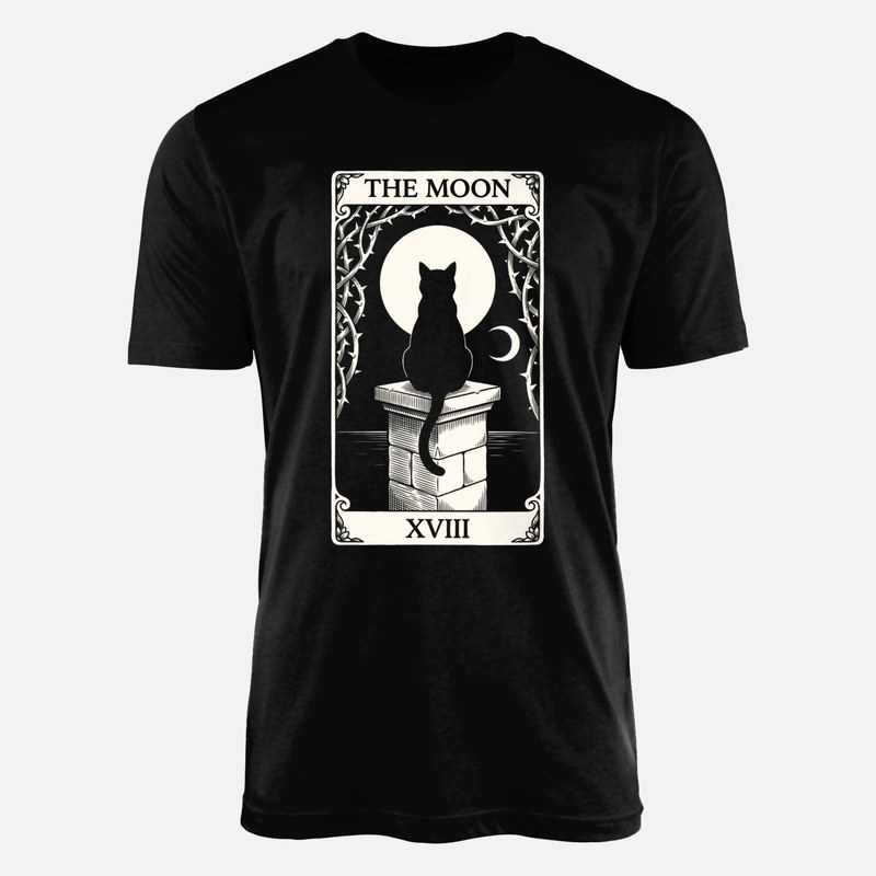 T-shirts: Carte de tarot chat et lune