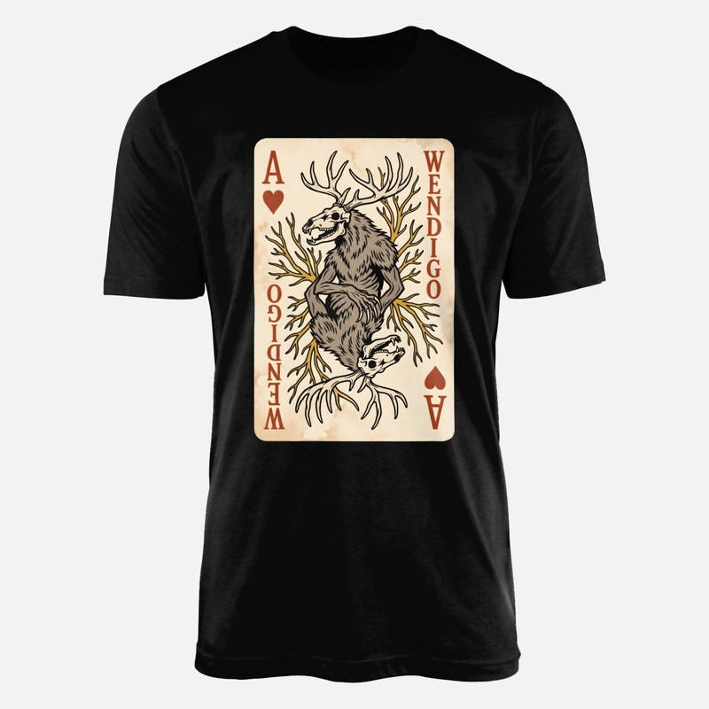 T-shirts: Carte as de c&oelig;ur wendigo