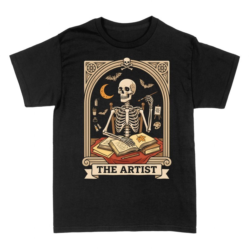 T-shirts: Carte de tarot squelette artiste