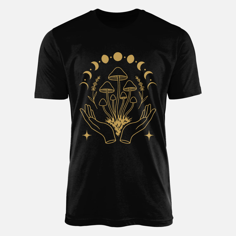 T-shirts: Champignons mystiques et phases lunaires