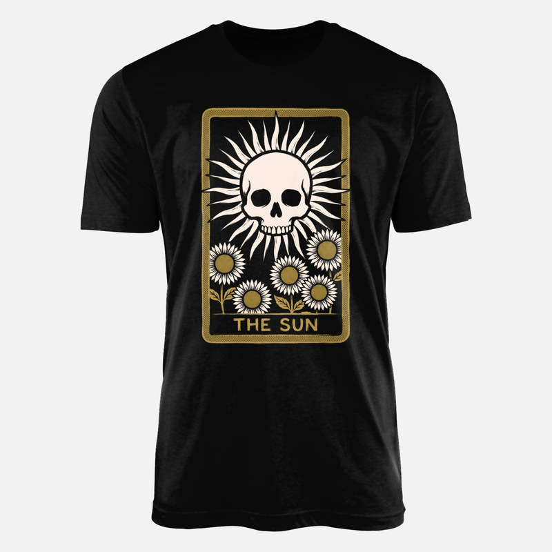 T-shirts: Carte de tarot soleil t&ecirc;te de mort