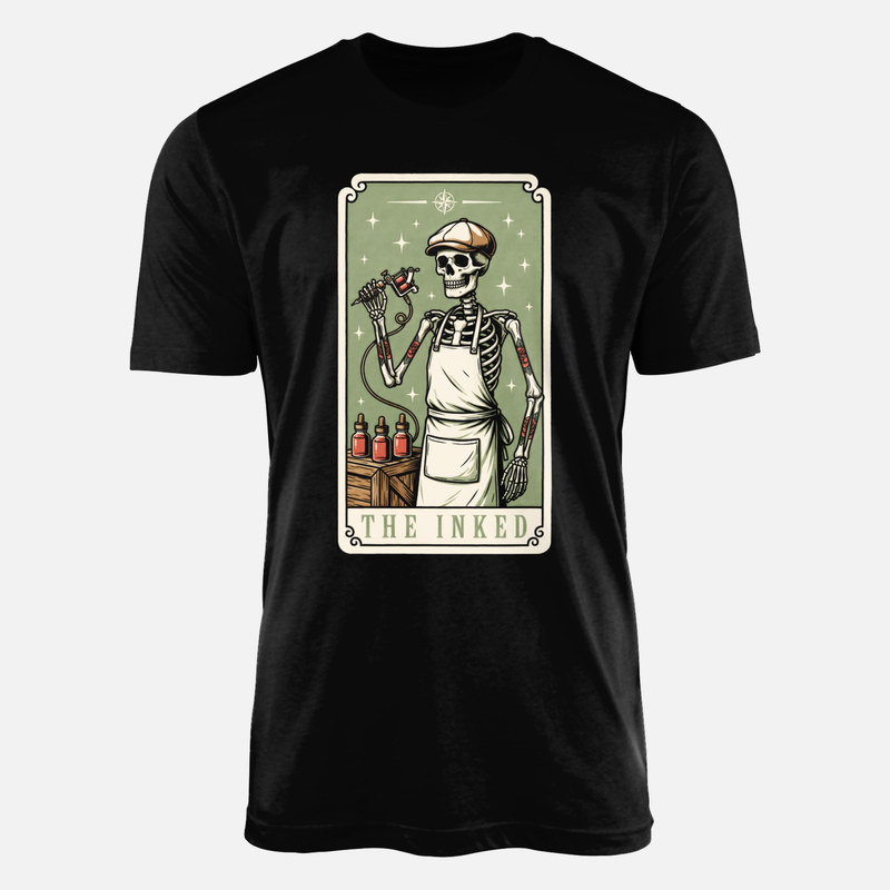 T-shirts: Carte de tarot squelette tatoueur