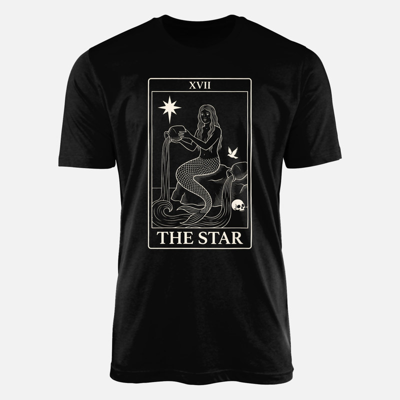 T-shirts: Carte de tarot L'&Eacute;toile et sir&egrave;ne