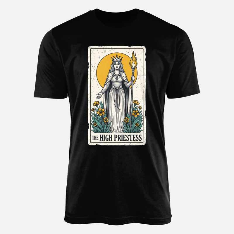T-shirts: Carte de tarot La Papesse