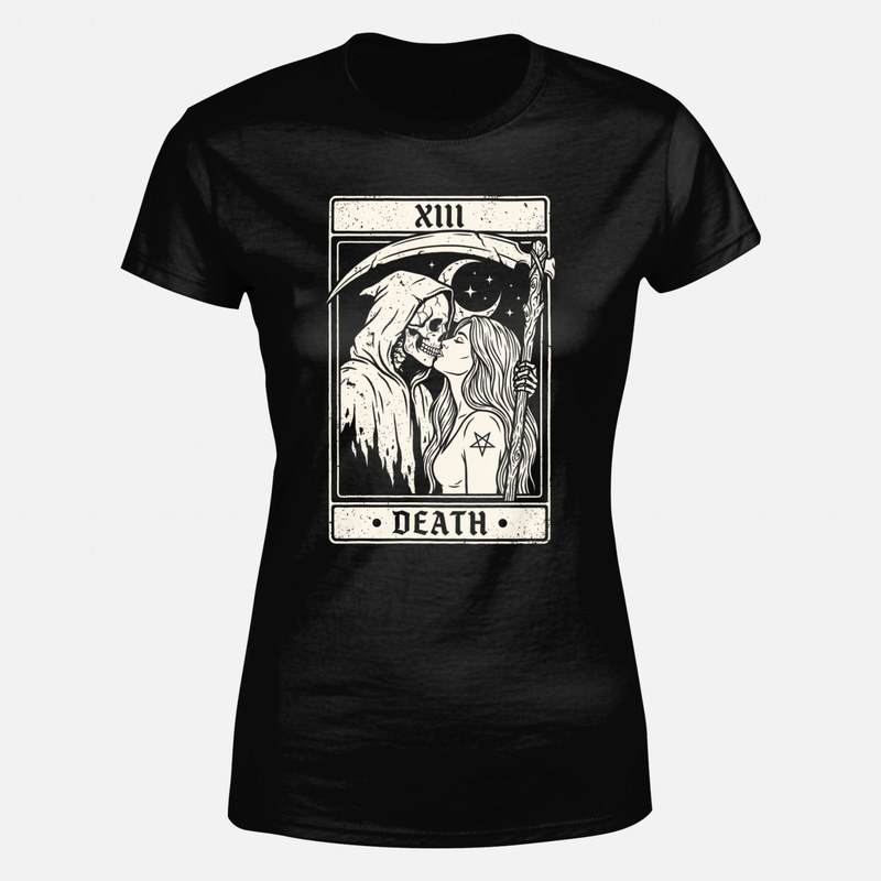 T-shirts: Tarot La Mort embrassant une femme XIII