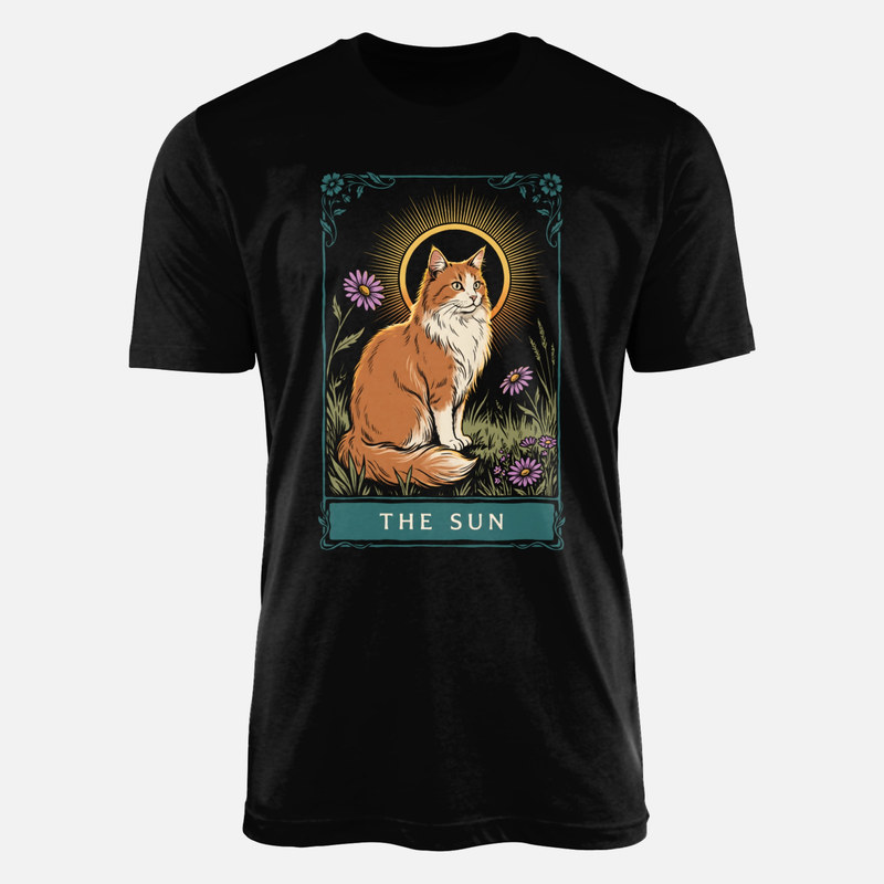 T-shirts: Carte de tarot le soleil au chat