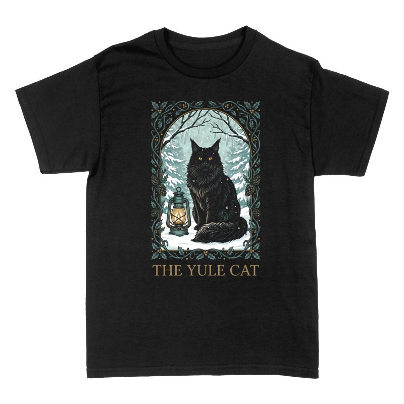 T-shirts: Chat de Yule et lanterne d'hiver