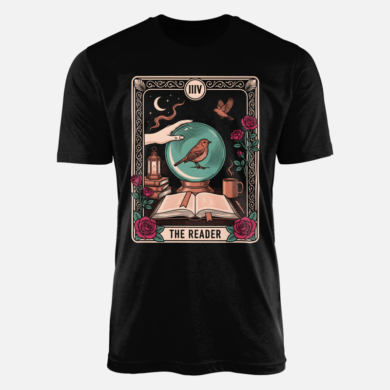 T-shirts: Carte de tarot le lecteur et livre mystique