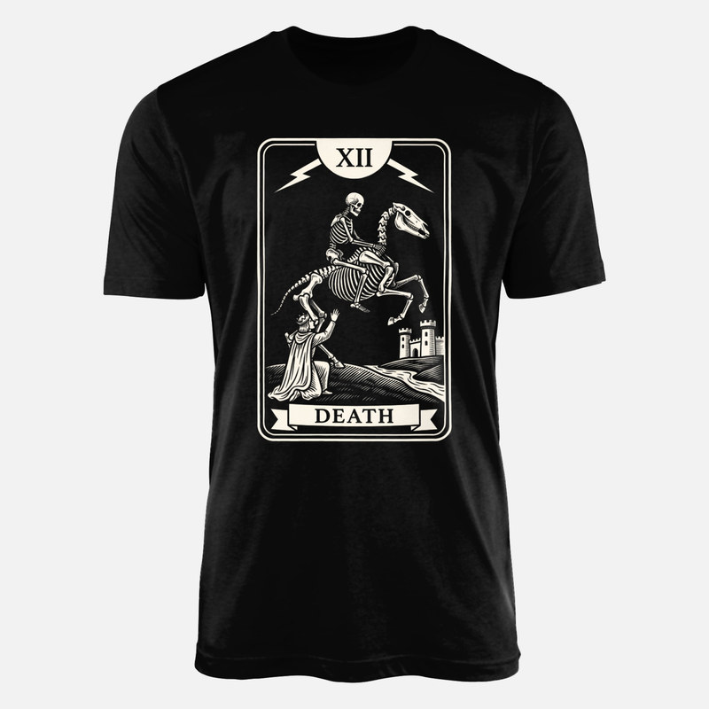 T-shirts: Carte de tarot La Mort cavalier squelette