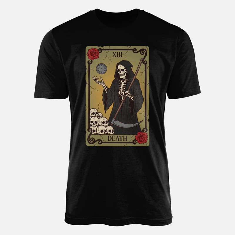 T-shirts: Carte tarot XIII La Mort faucheuse et sablier