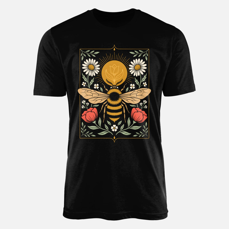 T-shirts: Abeille mystique et fleurs botaniques